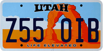 UT license plate Z550IB