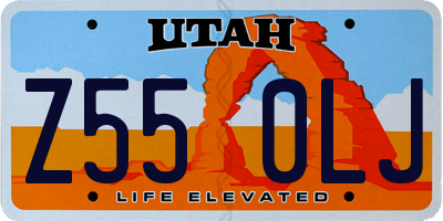 UT license plate Z550LJ