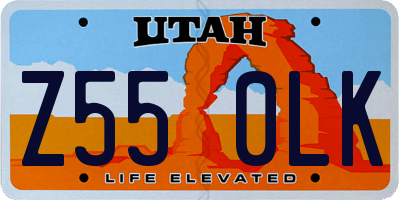 UT license plate Z550LK