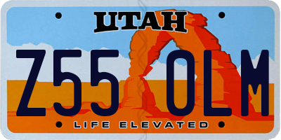 UT license plate Z550LM