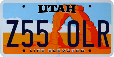 UT license plate Z550LR
