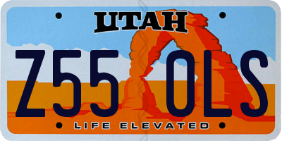 UT license plate Z550LS