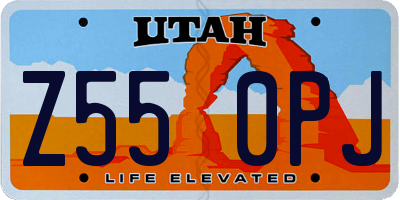 UT license plate Z550PJ