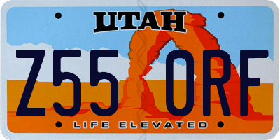 UT license plate Z550RF