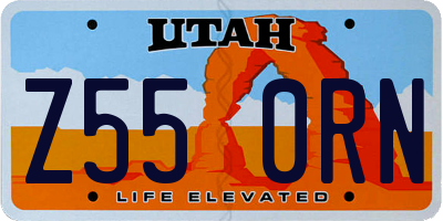 UT license plate Z550RN