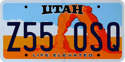 UT license plate Z550SQ