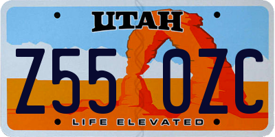 UT license plate Z550ZC