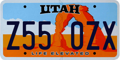 UT license plate Z550ZX