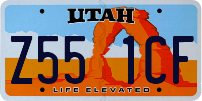 UT license plate Z551CF