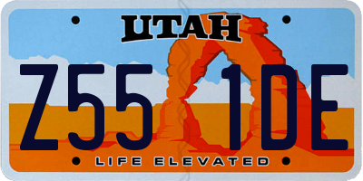 UT license plate Z551DE