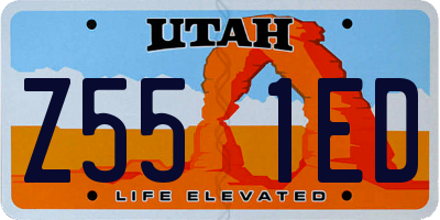 UT license plate Z551ED