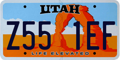 UT license plate Z551EF