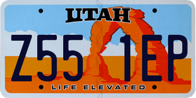 UT license plate Z551EP