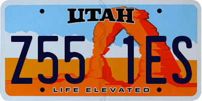 UT license plate Z551ES