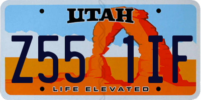 UT license plate Z551IF