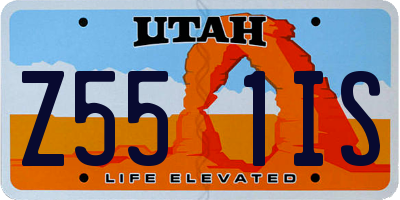 UT license plate Z551IS