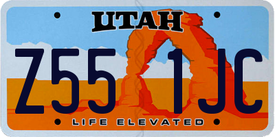 UT license plate Z551JC
