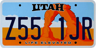 UT license plate Z551JR