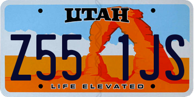 UT license plate Z551JS