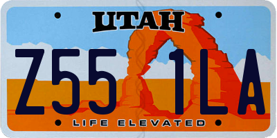 UT license plate Z551LA