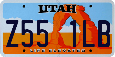 UT license plate Z551LB