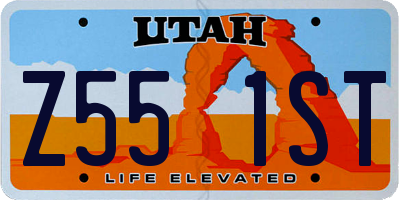 UT license plate Z551ST