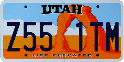 UT license plate Z551TM