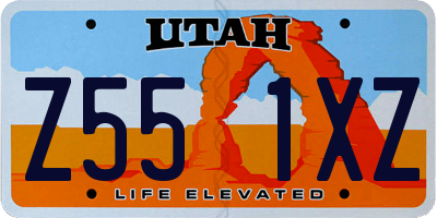 UT license plate Z551XZ