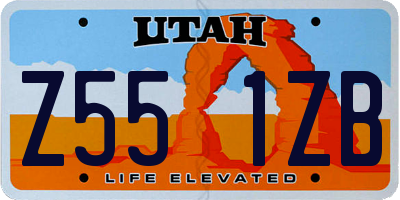UT license plate Z551ZB