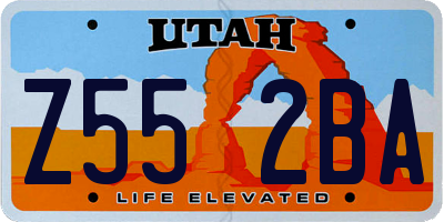 UT license plate Z552BA