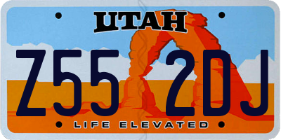 UT license plate Z552DJ
