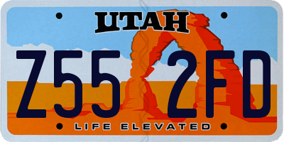 UT license plate Z552FD