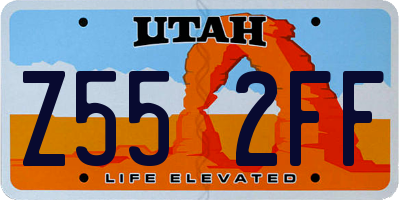 UT license plate Z552FF