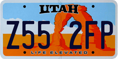 UT license plate Z552FP