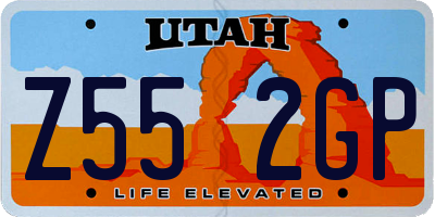 UT license plate Z552GP