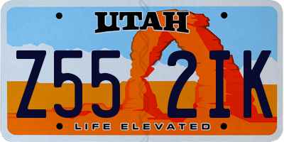 UT license plate Z552IK