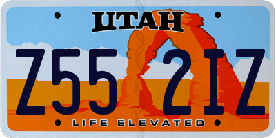 UT license plate Z552IZ