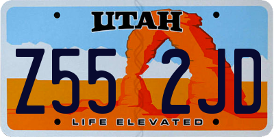 UT license plate Z552JD