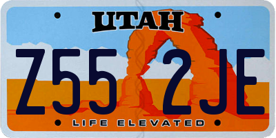 UT license plate Z552JE