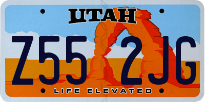 UT license plate Z552JG