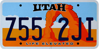 UT license plate Z552JI