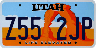 UT license plate Z552JP