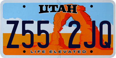 UT license plate Z552JQ