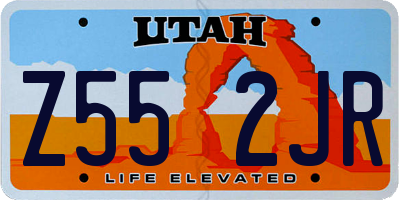UT license plate Z552JR