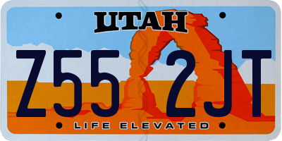 UT license plate Z552JT
