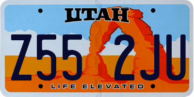 UT license plate Z552JU