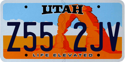 UT license plate Z552JV