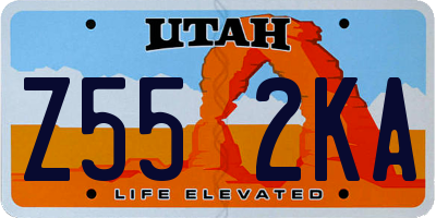 UT license plate Z552KA