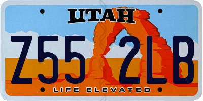 UT license plate Z552LB