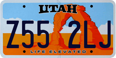 UT license plate Z552LJ